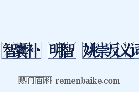 智囊补·明智·姚崇反义词是什么意思的图片